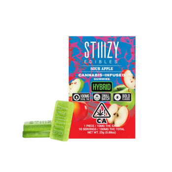 SOUR APPLE STIIIZY EDIBLES - 100MG GUMMIES