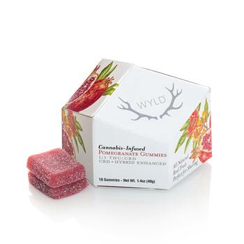 Pomegranate 1:1 CBD + Hybrid Enhanced Gummies | 100:100mg